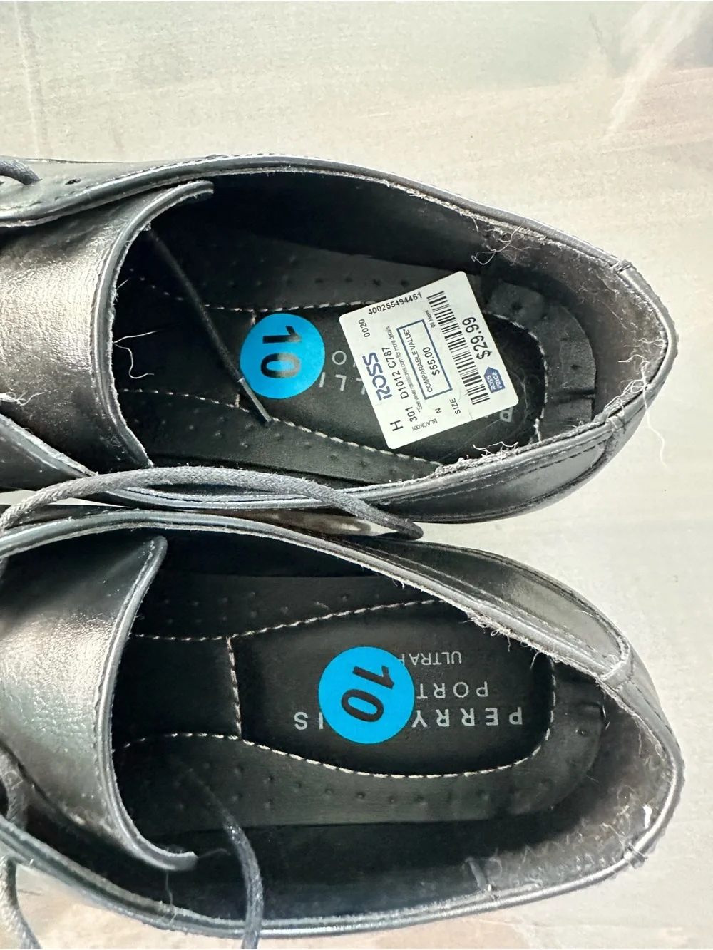 Perry Ellis Black Lace-Up Derby Shoes